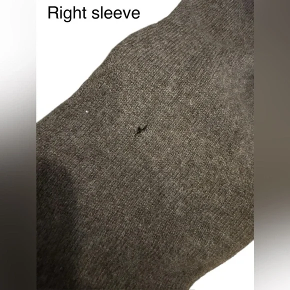 Fenn Wright Manson brown cashmere sweater brown faux leather front belt small - Picture 7 of 7